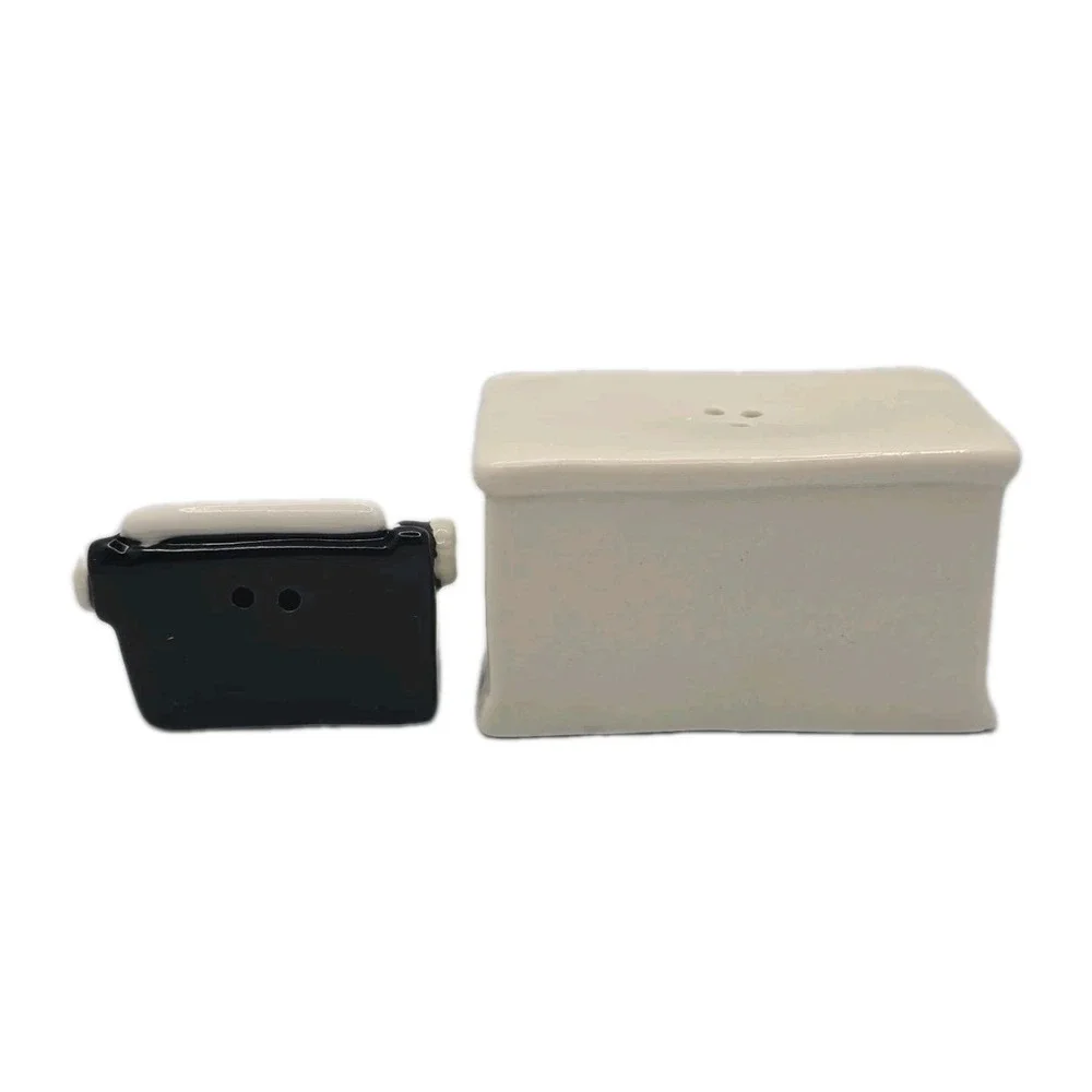 Cracker Barrel Salt & Pepper Set Typewriter & Desk Ceramic New U260